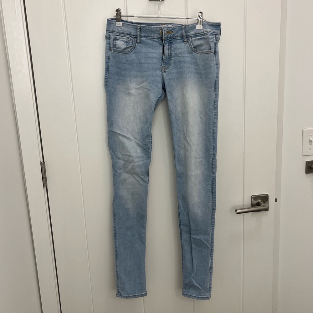 Hollister Light Wash Skinny Jeans Sz 5L